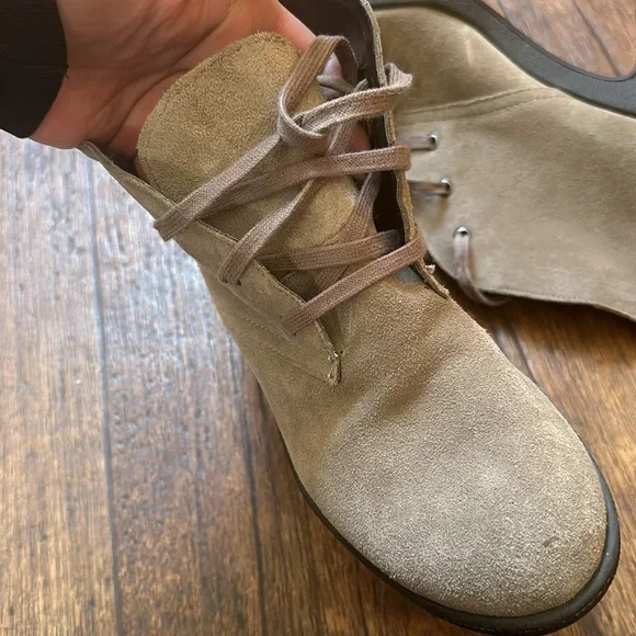 Aerosoles Taupe Boots With Heels 8 - Picture 2 of 7